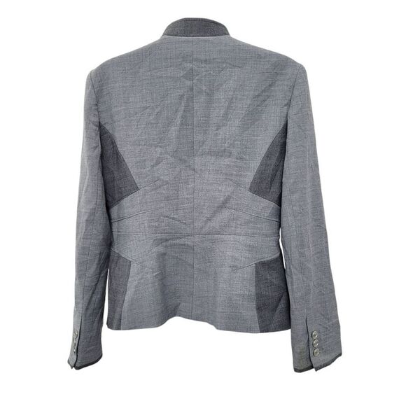 White House Black Market 52% Wool Grey Blazer Jacket Size: 12P - Picture 8 of 10